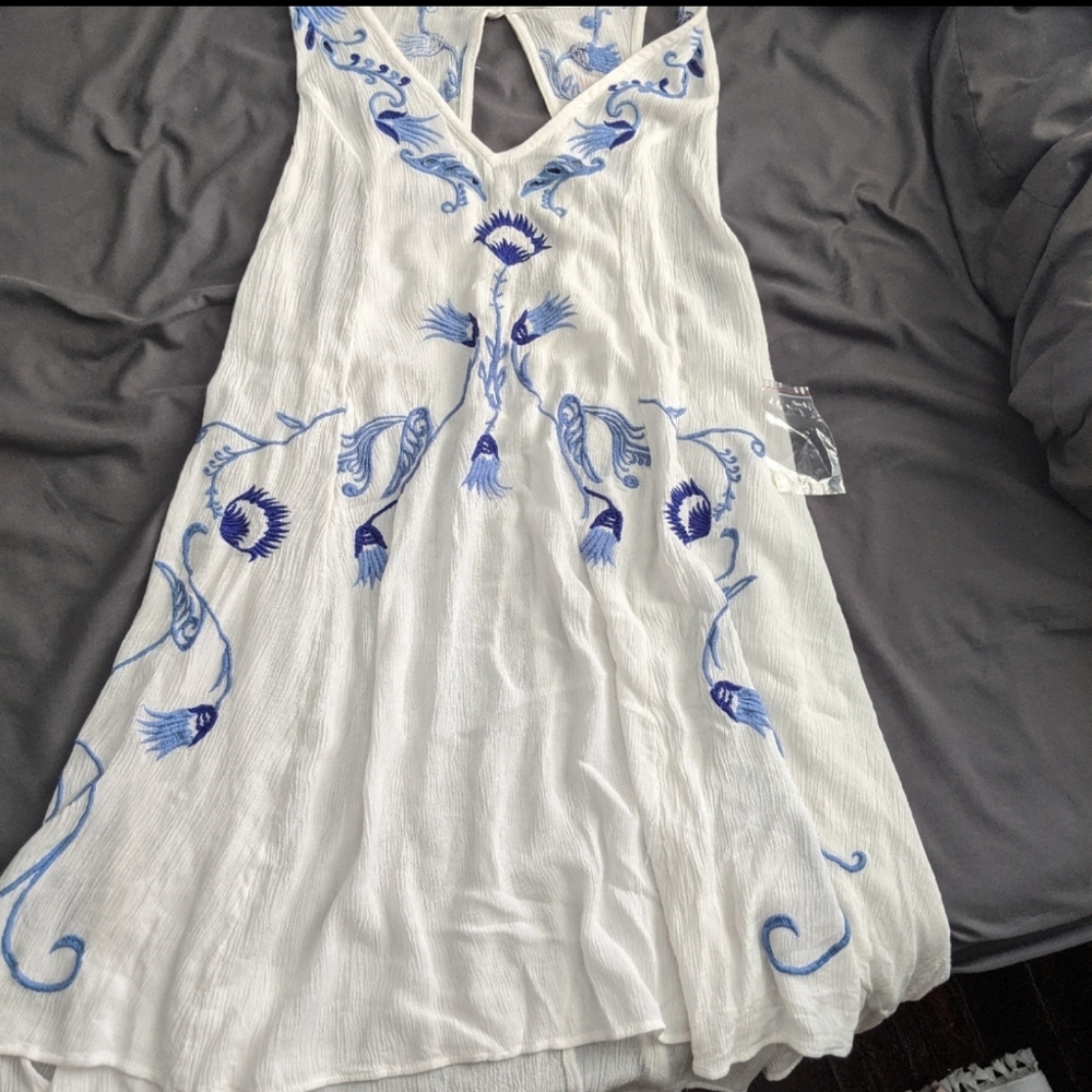 Free People Adelaide Festival Embroidered Slip, XS